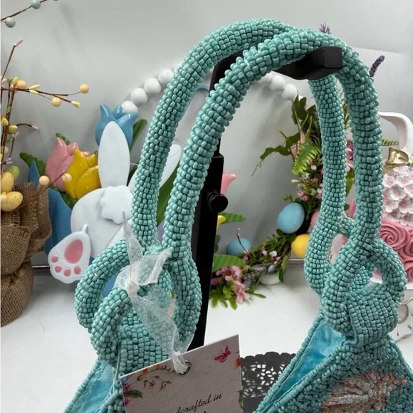 NWT Handmade Beaded Ocean Beach Vacation Tote - Picture 4 of 7